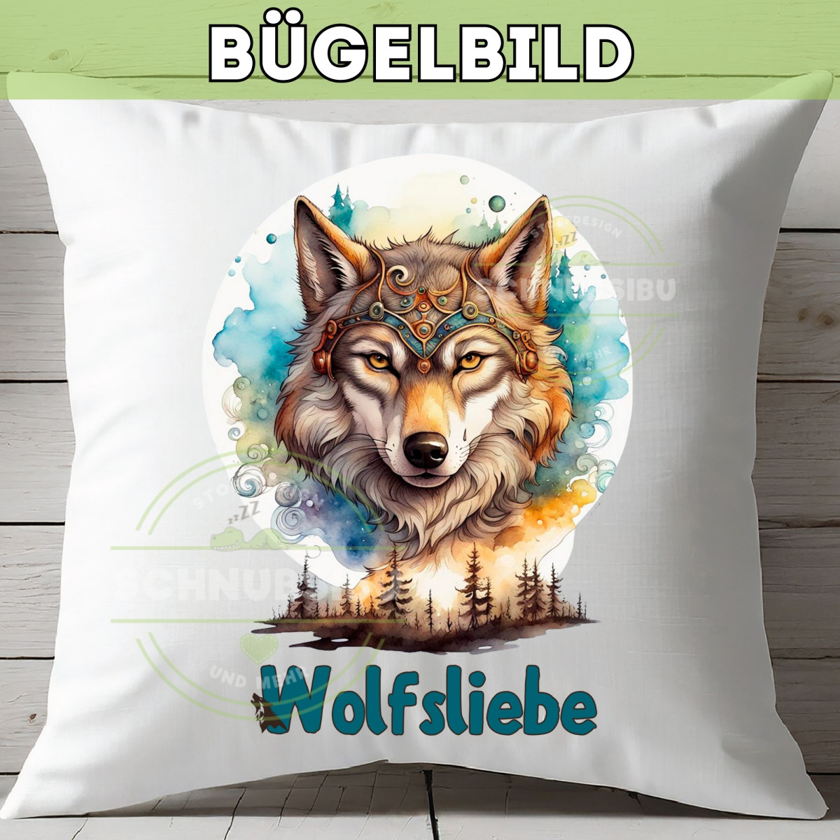 Bügelbild Fantasie-Tiere Wolf